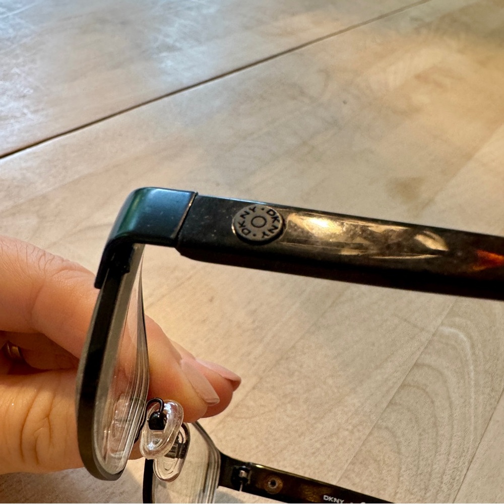 Dkny Matte Black Tortoiseshell Rectangular Eyegla… - image 7